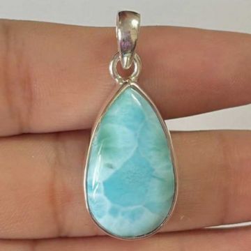 Pandantiv larimar argint | Model 6