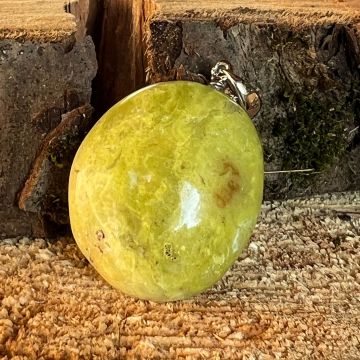 Pandantiv oval opal verde