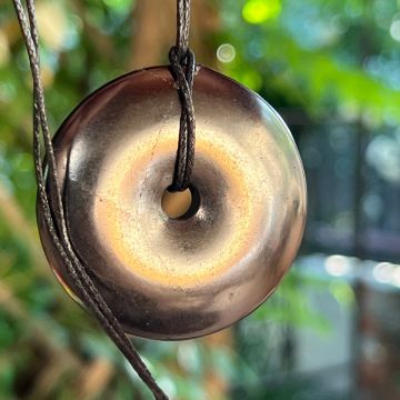Pandantiv piatra pi din shungit DONUT 5 cm