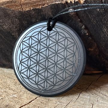 Pandantiv shungit Flower of Life marime L