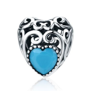 Talisman din argint Vintage Birthstone - Decembrie