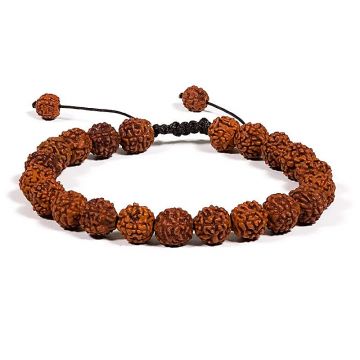Brățară / Mala scurtă din Rudraksha 21 mărgele ajustabile – 5 mukhi