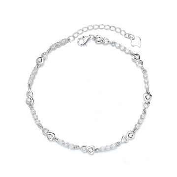 Bratara din argint 925 pentru dama, JW1604, model inimioare, placata cu rodiu