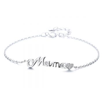 Bratara din argint 925 pentru dama, JW1609, model mama, placata cu rodiu
