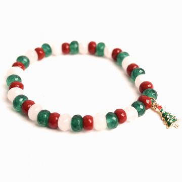 Bratara Jasp Rosu, Verde si Jad Alb ,   Echilibru si Protectie