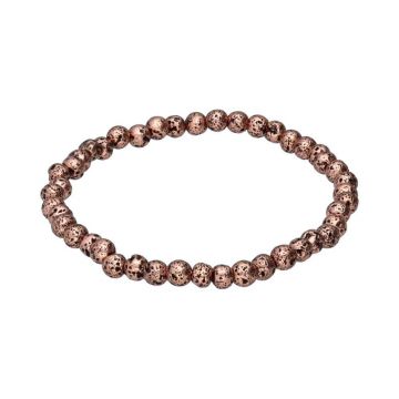 Bratara lava stones in cupru 4 mm