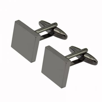 Butoni camasa, BN014, model patrat, Negru