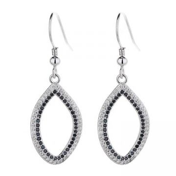 Cercei argint 925, JW1580, model elegant, placati cu rodiu