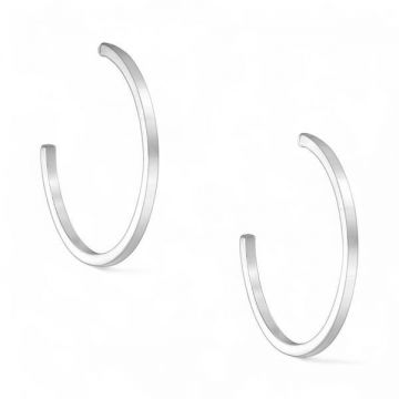 Cercei din argint 925 Sterling, cu inchidere Push-Back, model Silver Glory, 2.2g