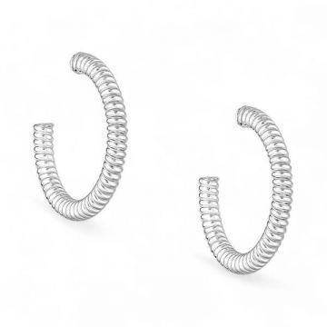 Cercei din argint 925 Sterling, cu inchidere Push-Back, model Silver Wish, 1.7 g