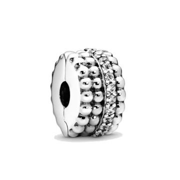 Charm/talisman separator argint 925, JW1146, model cu pietre, placat cu rodiu