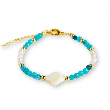 Claritate, liniste si puritate ,   Acvamarin si perle naturale