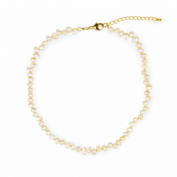 Colier choker cu perle design baroc ,   Eleganta naturala, mereu la moda