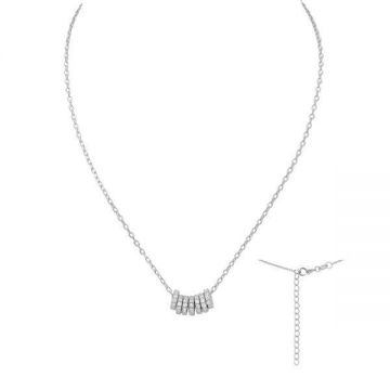 Colier din argint 925 cu dublu lantisor, model Silver Circle, 3.2 g
