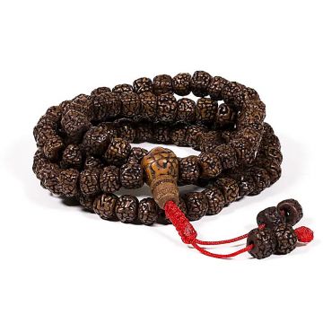 Colier Mala din Rudraksha polisat – 108 mărgele