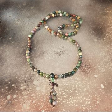 Colier Mala elastic din agat – 108 mărgele