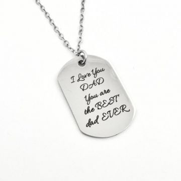 Colier Placuta Army Personalizata Text, Inox Premium, Gravura Laser cu Garantie pe Viata