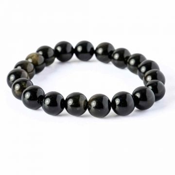 Energie si Protectie ,   Bratara din Obsidian Auriu Natural 10mm