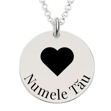 Lantisor Dama Personalizat cu Nume ,   Banut 20 mm, Lant 45 cm, Inox Premium