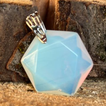 Pandantiv forma hexagon opalit