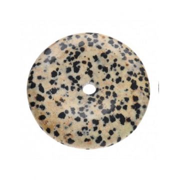 Pandantiv jasp dalmatian piatra pi donut L