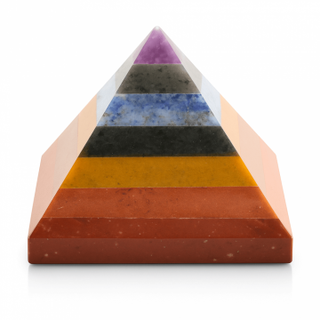 Piramida 80mm din Pietre Naturale Semipretioase pentru Cele 7 Chakre