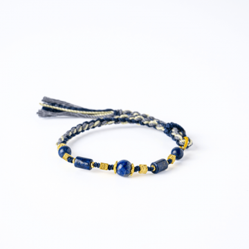 Protectie si Claritate ,   Bratara Impletita din Lapis Lazuli Natural, Lucrata Manual