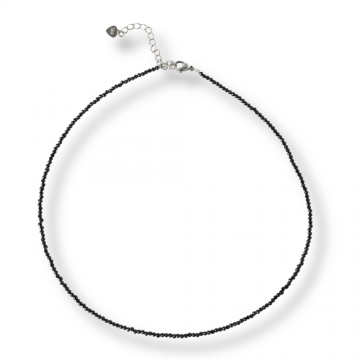 Protectie si Claritate ,   Choker din Otel Inoxidabil cu Obsidian Natural Fatetat