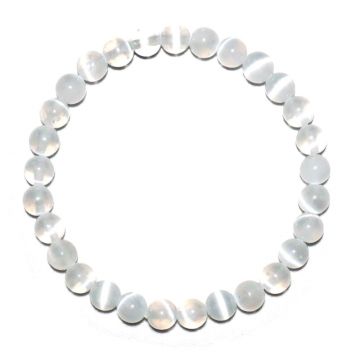 Purificare si Liniste ,   Bratara din Selenit Natural 6mm