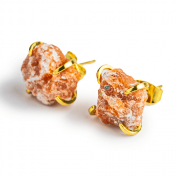 Putere si Bucurie ,   Cercei cu Reflexe Aurii si Inchidere cu Tija
