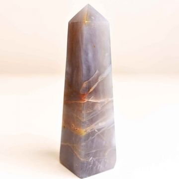 Turn din Calcedonie Mov 11-12 cm ,   Claritate in ganduri, liniste in suflet