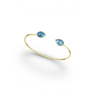 Brățară din Argint 925 Placat cu Aur și Turcoaz – Thalassa