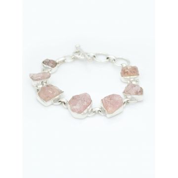 Brățară Unicat Din Argint și Morganit 