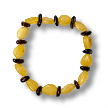 Bratara Chihlimbar Galben si Maro-Rosiatic ,   Stralucire Naturala si Protectie Solara