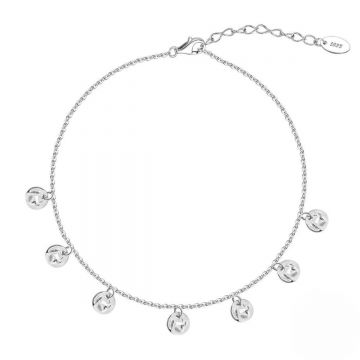 Bratara de glezna argint 925, JW1812, model elegant, placata cu rodiu