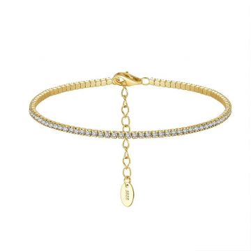 Bratara din argint 925 pentru dama, JW1746, model tennis, placata cu aur