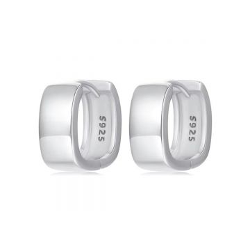 Cercei argint 925, JW1668, model patrat, placati cu rodiu