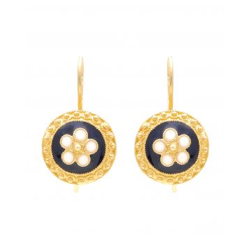 Cercei Argint Aurit - Caramujo