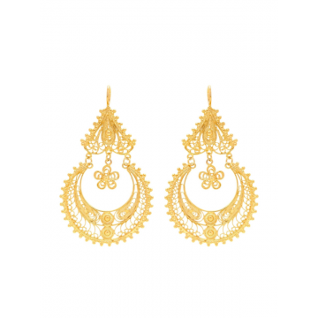 Cercei Argint Aurit - Nuvens