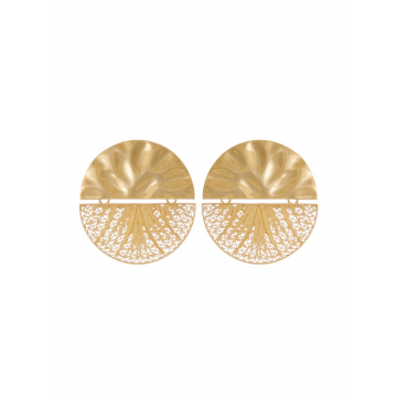 Cercei Argint Aurit - Poem, Grande