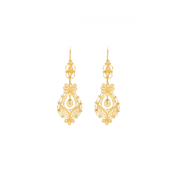 Cercei Argint Aurit - Princess