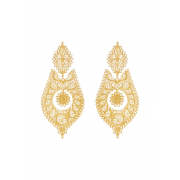 Cercei Argint Aurit - Reina