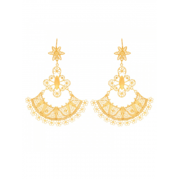 Cercei Argint Aurit- Statement Skirt