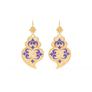 Cercei Argint Aurit - Viana Azulejo