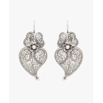 Cercei Argint - Coracao de Viana, 3.5 cm