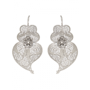 Cercei Argint - Coracao de Viana Grande