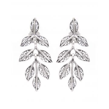 Cercei Argint Filigran Folhas