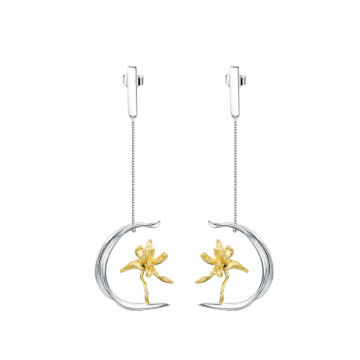 Cercei Argint - Floare de Iris
