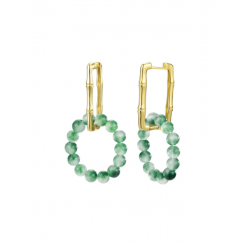 Cercei Argint și Agat Bamboo