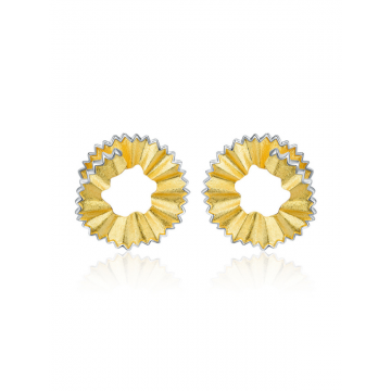 Cercei Argint - Spirale de creion - Aurii